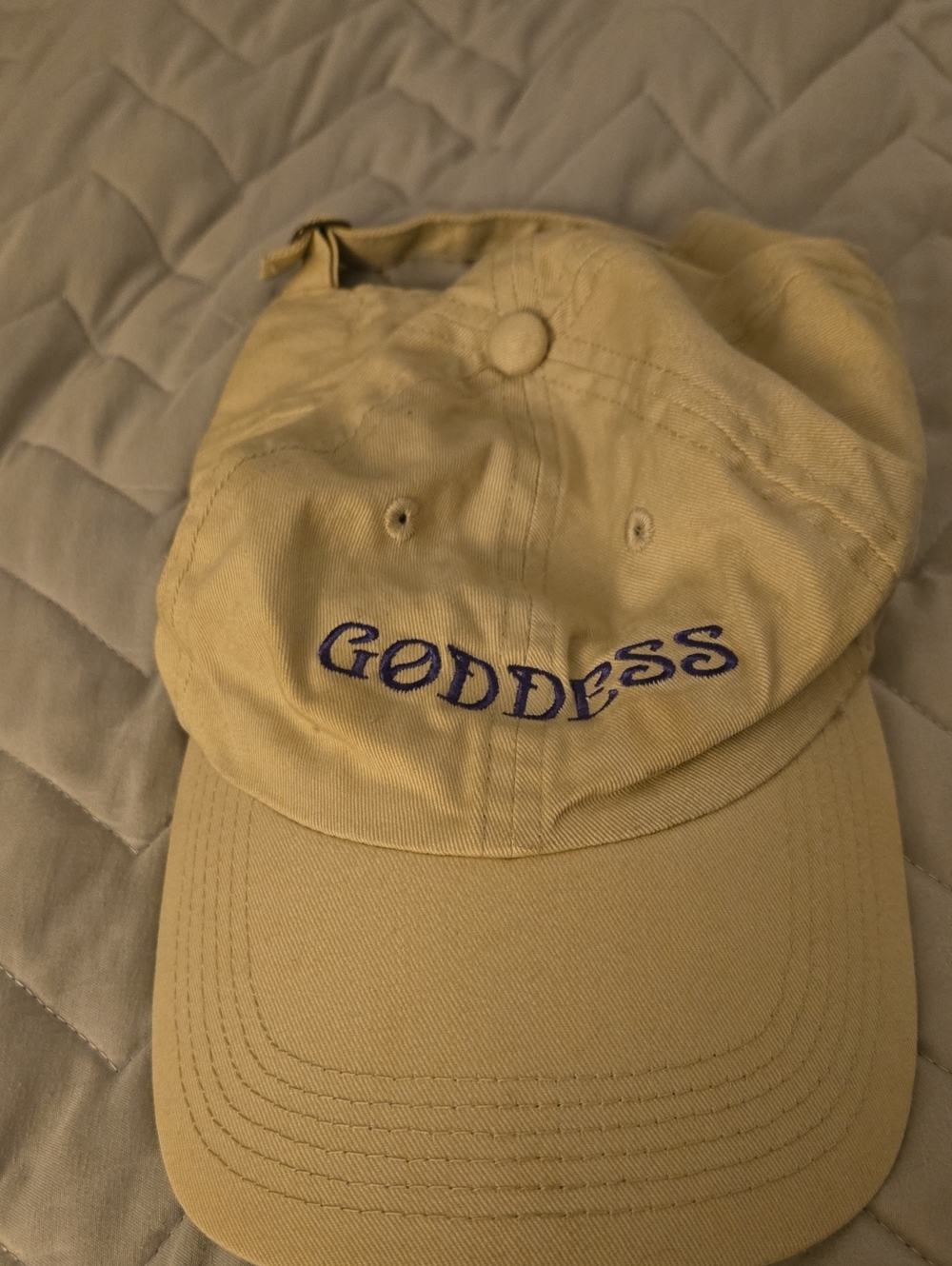 Goddess Embroidered Beige Women’s Baseball Cap